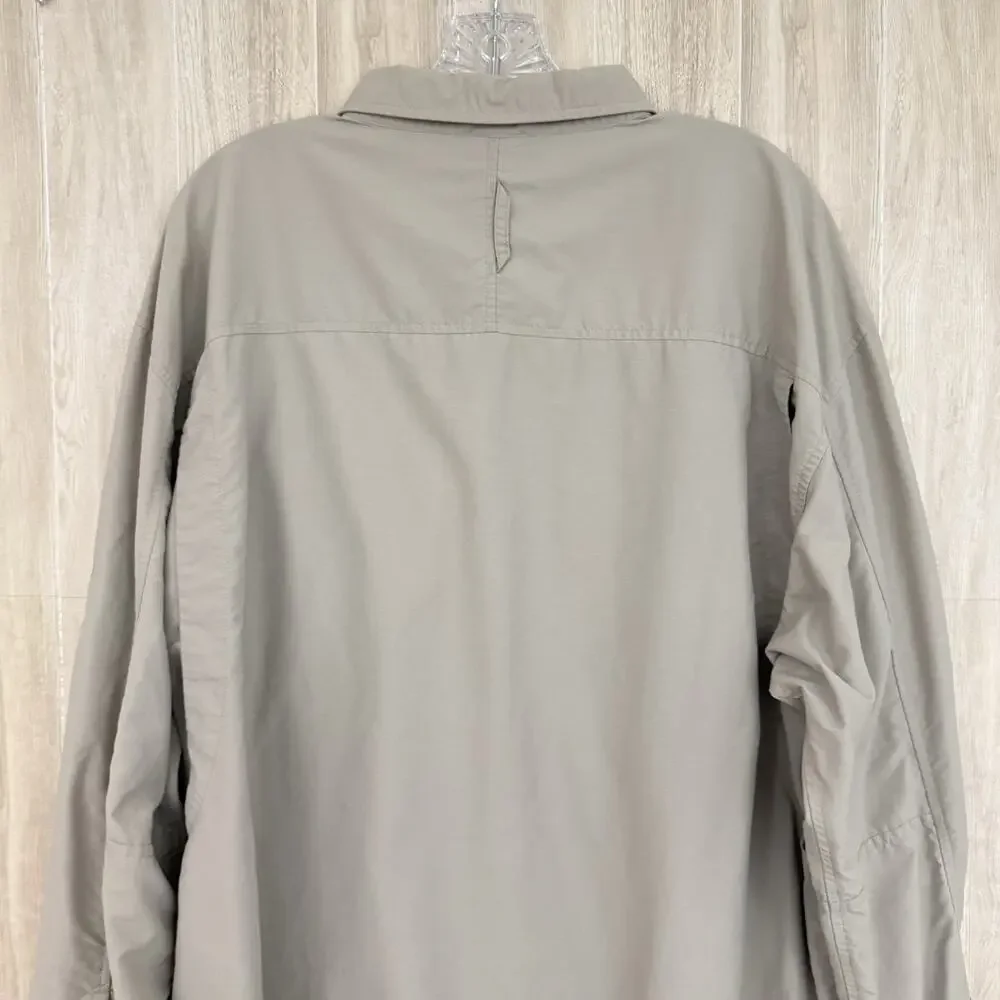 The North Face Tek Hike Shirt Mens 2XL VaporWick Trail Fish Camp Roll Tab Vented